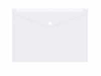 Plastmappe PP A4 transparent m/klap og trykknap