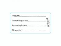 Label m.tryk fødevaregodkendt 60x30mm m.frostklæb 1000stk/rul