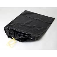 Affaldss&aelig;kke, 53 &micro;m, 700 x 1100 mm LD-PE, sort, kapacitet 100.000l med lukkestrop, rulle a 10 poser