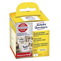 Universeletiket, Avery, A1976414 Polyester 59x102mm hvid, rulle a 50 etiketter
