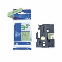 Labeltape, Brother Labeltape, TZERM54 24mmx4.00m guld/gr&oslash;n