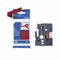 Labeltape, Brother Labeltape, TZERW54 24mmx4.00m guld/r&oslash;d