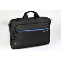 Computertaske, NoName Blue Line, passer til 15,6", Slim, sort