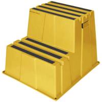 Sikkerhedstrin, Twinco Twin, 660x575 x500mm, 2 trin, gul