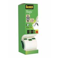 Tape, Scotch Magic 810, 19mmx33.00m, Kerne diameter: 25 Klar, pakke a 8 ruller