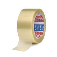 Pakketape, TESA 4100, rillet, 50 mm x 66.00 m, 65 &micro;m, kernediameter: 76 mm Rulle, PVC, Solvent, low noise transparent, pakke a 6 ruller palle a 2376 ruller