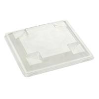 L&aring;g t/plastbakke, Plus Pack Gourmet Express, Firkantet,145x145x20mm PET, transparent, karton a 300 stk F&oslash;devaregodkendt