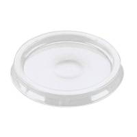 L&aring;g t/foliebakke, Plus Pack, Rund, &Oslash; 85 h&oslash;jde 15 RPET, transparent, Snap-on karton a 100 stk F&oslash;devaregodkendt