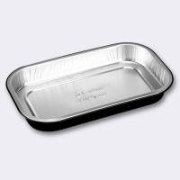 Foliebakke, Plus Pack, 1-Compartments Rektangul&aelig;r kapacitet 650ml,234x138x30mm aluminium, sort/aluminium pakke a 120 stk F&oslash;devaregodkendt