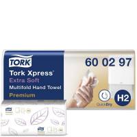 Papirh&aring;ndkl&aelig;der ark, Tork Premium Extra Soft, H2, 2 lag, hvid 212mmx340mm, karton a 2100 FSC Mix Credit