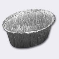 Foliebakke, Plus Pack, 1-Compartments Oval kapacitet 260ml,120x87x47mm aluminium, aluminium, pakke a 100 stk F&oslash;devaregodkendt