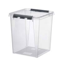 Plastkasse SmartStore, Classic transparent, 70L med l&aring;g , 720mm x 400mm x 410mm