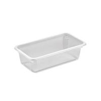 Plastbakke, F&aelig;rch, K 2182-1F, 1-rums Rektangul&aelig;r kapacitet 605ml,178x98x50mm pp, transparent, karton a 608 stk F&oslash;devaregodkendt