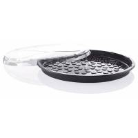 L&aring;g t/plastbakke, F&aelig;rch, P 78-50A., Rund &Oslash; 330, h&oslash;jde 23, v&aelig;gt: 301 PET, transparent, T/Pizza and Tapas tray karton a 60 stk F&oslash;devaregodkendt