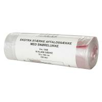 Affaldss&aelig;kke, 30 &micro;m, 720 x 1120 mm LD-PE, transparent, rulle a 10 stk F&oslash;devaregodkendt