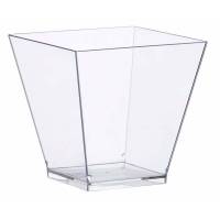 Dessertb&aelig;ger, Kova kapacitet 220ml,72x72x72mm PS, transparent, karton a 400 stk F&oslash;devaregodkendt