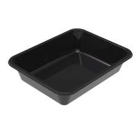 Plastbakke, F&aelig;rch, C 2227-1D, 1-rums Rektangul&aelig;r kapacitet 1415ml,178x227x49mm PET, sort, karton a 360 stk F&oslash;devaregodkendt