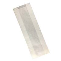 Bagerpose, 80 x 160 x 455 mm, flat bag Papir, hvid, pakke a 250 stk palle a 120 kartoner, F&oslash;devaregodkendt