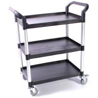 Reng&oslash;ringsvogne, Trolley w/3 shelves sort/alu