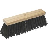 Fejekost, Vikan Broom Wood w/hole for shaft, r&oslash;d/tr&aelig; 400mmx400mm