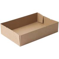 Kassebund, indre dim: 510 x 350 x 120 mm 1-lags,E-flute, 2.000 mm, FEFCO 0451 Testliner, brun, bundt a 25 stk palle a 60 bundter