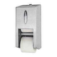 Toiletpapirdispenser ruller, Tork, T7 T7 Twin Steel, rustfrit st&aring;l 149mmx143mm x 325mm
