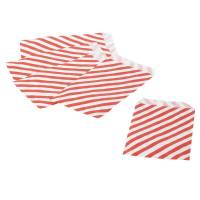 Konfekturepose, 100 x 160 mm, flat bag Papir, hvid, Printed, pakke a 1000 stk palle a 144 pakker, palle a 144 kartoner F&oslash;devaregodkendt