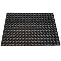 D&oslash;rm&aring;tter, Clean Carpet, Outdoor Rubber ring mat, sort 800mmx1200mm x 22mm