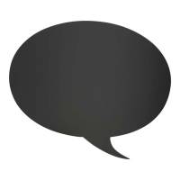 Kridttavle, Securit Silhouette, sort Boble