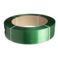 Strapb&aring;nd, RPET, 19.00 x 0.900 mm x 1000.00 m, kernediameter: 406 mm pr&aelig;get, gr&oslash;n brudstyrke Modstandsdygtig over for 660 k rullev&aelig;gt: 20.80 kg, palle a 48 ruller palle a 48 ruller