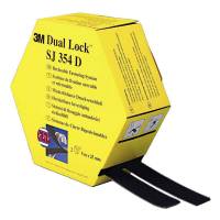 Application Tape, 3M Dual Lock, 25 mm x 5.00 m, samlet tykkelse 5700 &micro;m kernediameter: 76 mm, Rulle polyethylen-skum, Syntetisk gummi, black pakke a 4 ruller