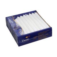 Kronelys&nbsp;, 24 x 250 mm udvendig diameter: 240 mm, Voks, hvid 9h, pakke a 30 stk