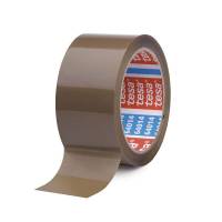 Pakketape, TESA 64014, 50 mm x 66.00 m 45 &micro;m, kernediameter: 76 mm, h&aring;ndrulle pp, Akryl, low noise, brun kasse a 36 ruller, palle a 2376 ruller