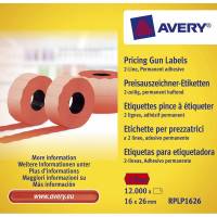 Labels 26x16 G2 fluor red 10-rolls