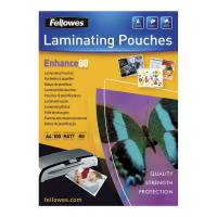 Lamineringslomme, Fellowes Premium, 80&micro;m A4, 216x303mm transparent  pakke a 100 stk