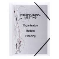 Plastmappe, Oxford hvid, 210x297mm, Plastic/elastic