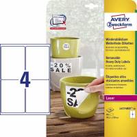 AVERY aftagelige etiket st&aelig;rke 99,1x139mm (80)