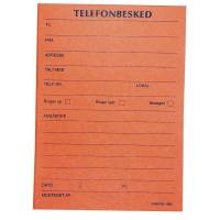 Telefonbesked, Notesblok, Special pad A6, orange, 105x148mm, pakke a 100 ark