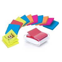 Notes dispenser, Post-it, Bora Bora hvid, Til Z-notes 76x76mm Inkl. 12 blokke