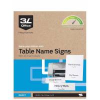 Bordskilt, 3L, 63x210, Printbar transparent pakke a 10 stk