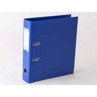 Brevordner, Q-Line bl&aring;, Metalskinne, 75mm, 210x297mm antal ringe: 2