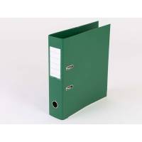 Brevordner, Q-Line gr&oslash;n, Metalskinne, 75mm, 210x297mm antal ringe: 2