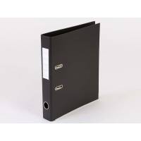 Brevordner, Q-Line sort, Metalskinne, 50mm, 210x297mm antal ringe: 2
