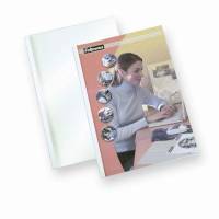 Limindbindingsomslag, Fellowes A4, 71-90 ark, 8 klar/hvid  pakke a 100 stk