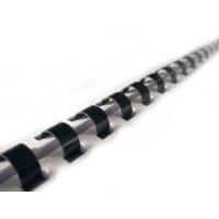 Spiralrygge, Fellowes, 21 ringe, Plast 19 sort  pakke a 100 stk