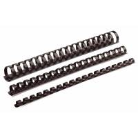 Spiralrygge, Fellowes, 21 ringe, Plast 14 sort, antal ark: 100  pakke a 100 stk