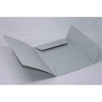 Elastikmappe, Mappe gr&aring;, 210x297mm, Karton