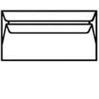 Kuvert, forskellige, langsiden &aring;ben, 1 white, Permanent (DP 37) Opretst&aring;pende klap Selvkl&aelig;bend, 90g/m2 pakke a 500 stk palle 126 kasser, 13387