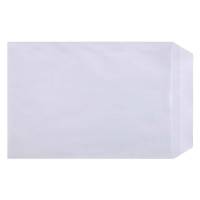 Kuvert, forskellige, Kort side &aring;ben, 1 white, Permanent (DP 37) Opretst&aring;pende klap Selvkl&aelig;bend, 90g/m2 pakke a 500 stk palle a 36 kassees, 13718