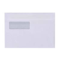 Kuvert, forskellige, langsiden &aring;ben, 155 x 220 mm, St&oslash;rrelse p&aring; vindue: 90x34 mm venstre vindue Horisontal Vinduesposition fra h&oslash;jre 110 mm Vinduesposition fra bunden 83 mm, white Permanent (DP 37) Opretst&aring;pende klap Selvkl&aelig;bend, 90g/m2 pakke a 500 stk pa